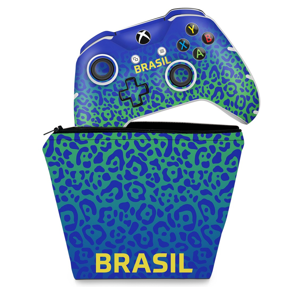 Capa Case E Skin Adesivo Xbox One Slim X Controle Brasil Submarino