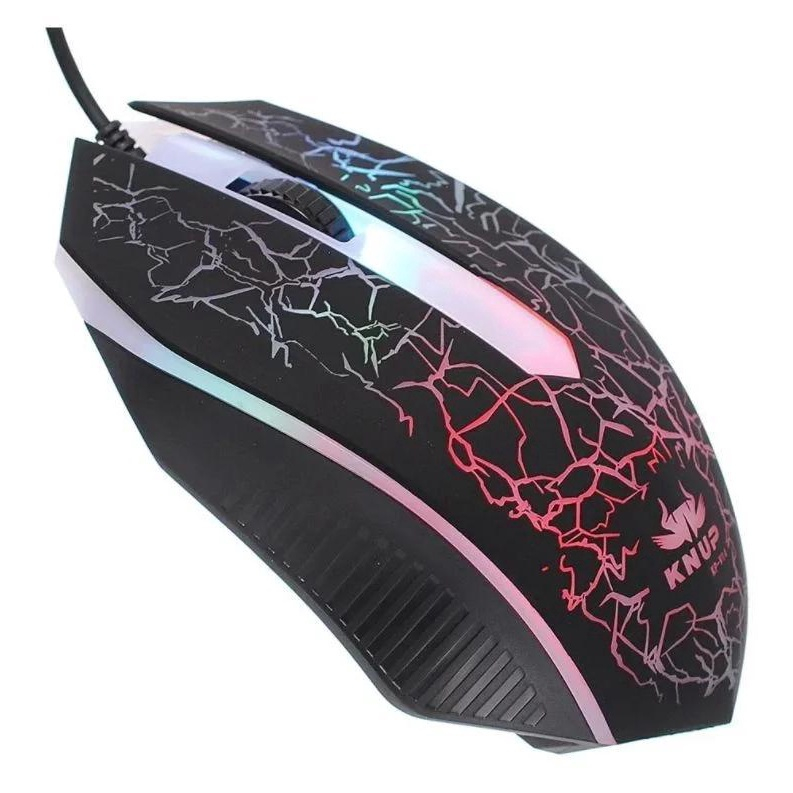 Mouse Gamer Led Usb Rgb 1600Dp Optico Knup Kp V14 No Shoptime