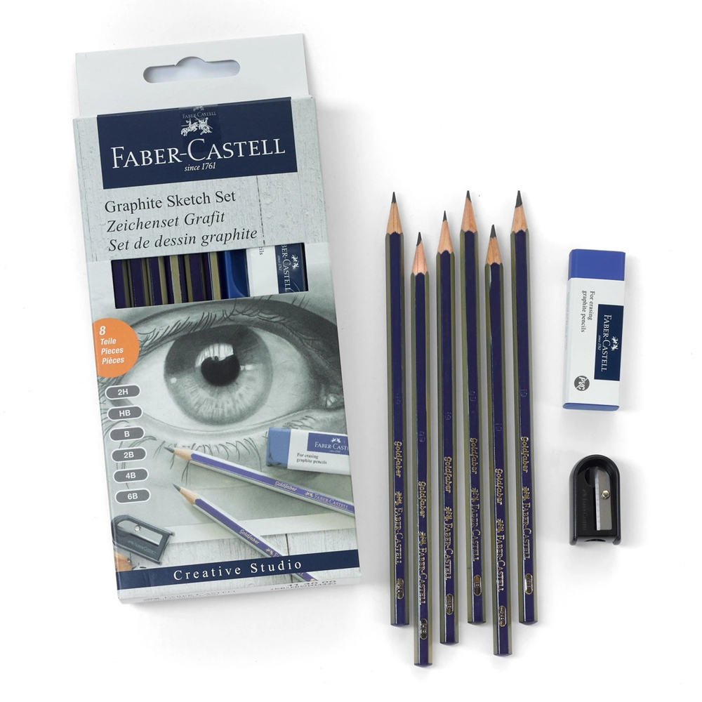 Lapis Graduado Faber Castell Graphite Sketch Set C 06 Ace Submarino