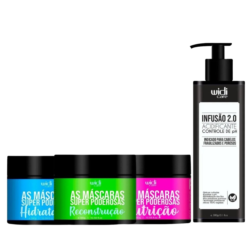 Kit Widi Care Mascaras Super Poderosa E Acidificante Infus O Submarino