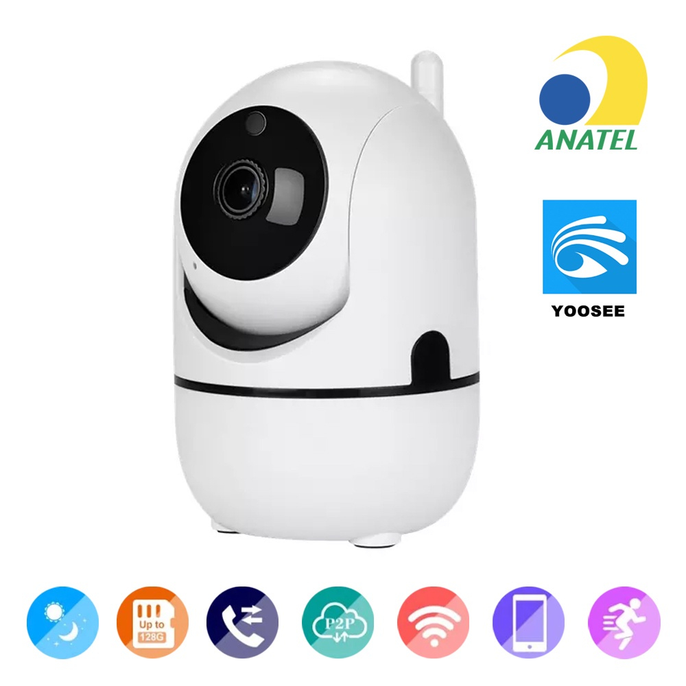 Mini C Mera Ip Wifi Hd Onvif Sensor De Movimento Autom Tico Sem Fio