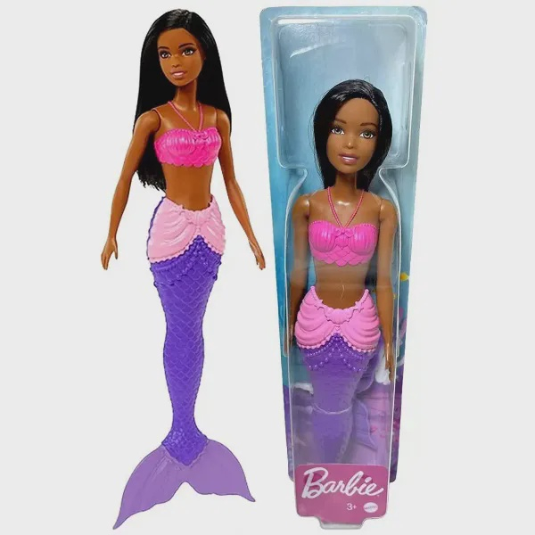 Boneca Barbie Sereia Dreamtopia Negra Mattel HGR04 Submarino