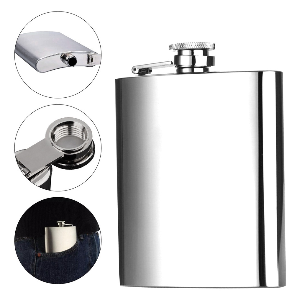 Cantil De Bolso Inox Frasco Porta Bebidas Ml Whisky Vodka Rum