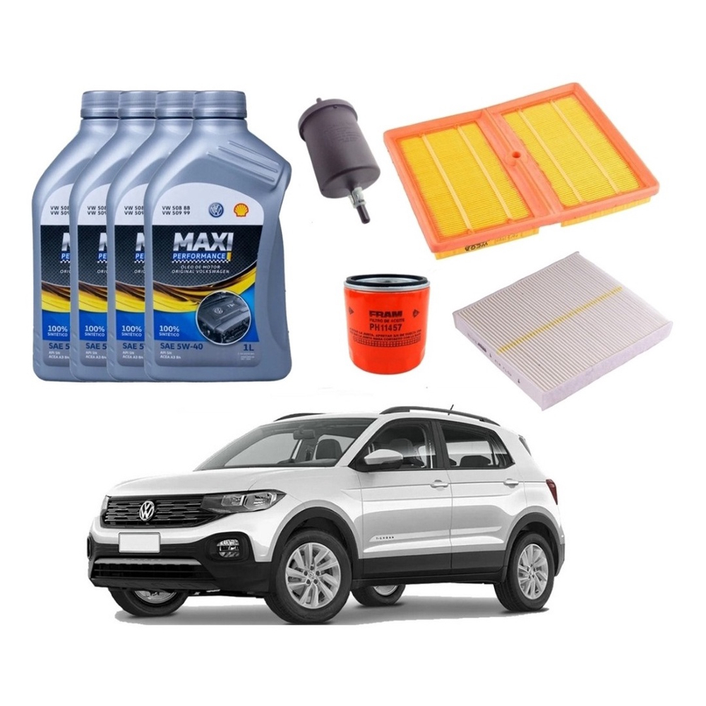 Kit Troca De Filtros Wega Volkswagen T Cross Tsi A No