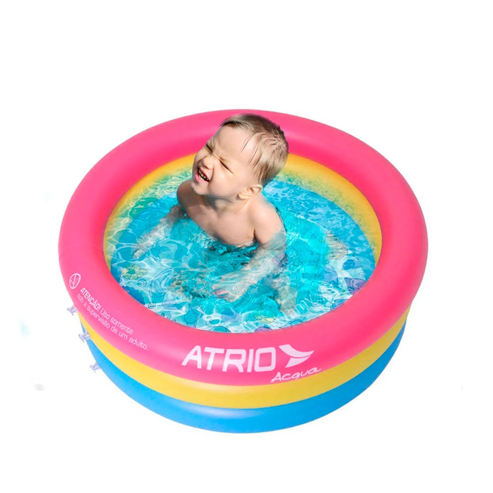 Piscina Infantil Criança Inflavel Redonda 88 Litros 76x25 no Shoptime