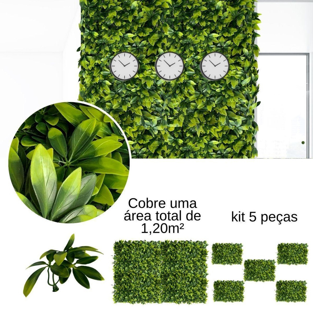 Kit 5 Placas P Paredes Artificiais E Jardins Verticais Luxo Submarino