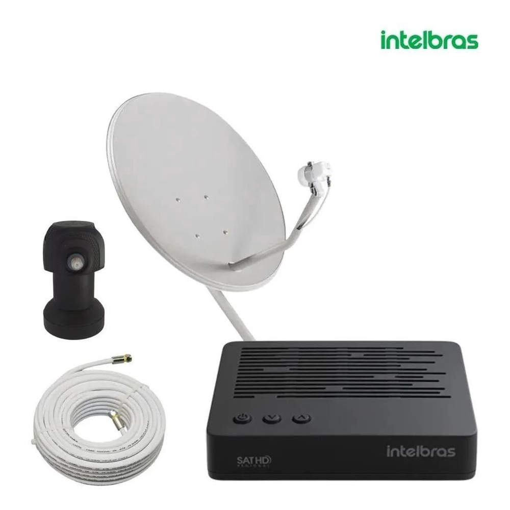 Kit Nova Antena Parabólica Digital Intelbras Ku Intelbras Submarino