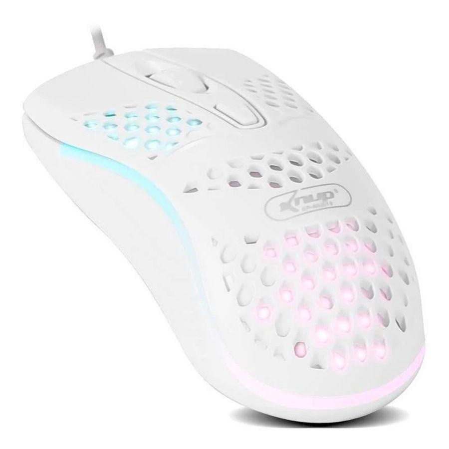 Mouse Ptico Fio Usb Led Rgb Dpi Kpmu Knup Branco Submarino