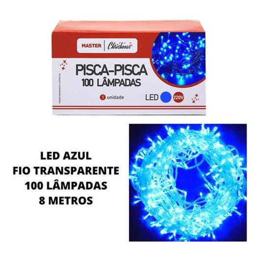 Pisca Pisca Azul Fio Transparente Metros L Mpadas V Submarino