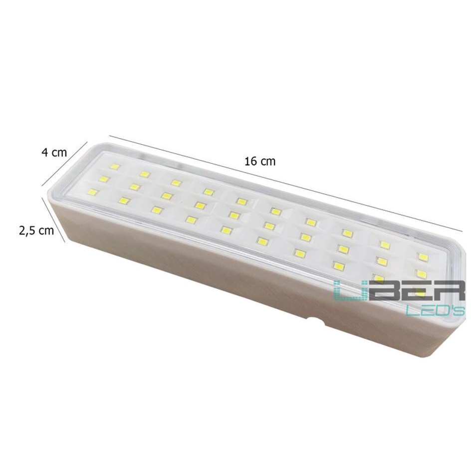 Luminaria Emergencia Leds Branco Frio K No Shoptime