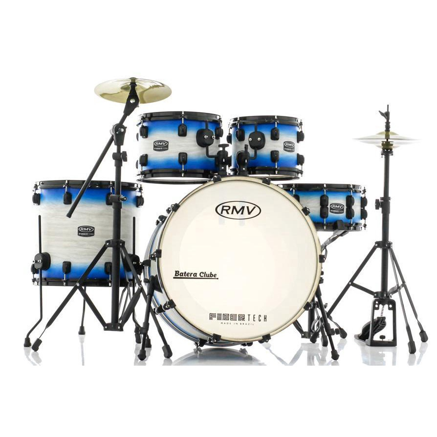 Bateria Rmv FiberTech Blue Wood Burst 22 10 12 16 Pratos E