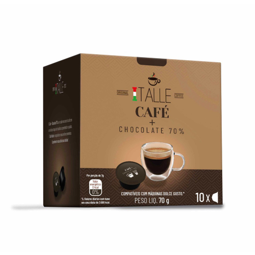 Cápsula Dolce Gusto Chocolate Cacau 70 Café Italle 10 Und Submarino