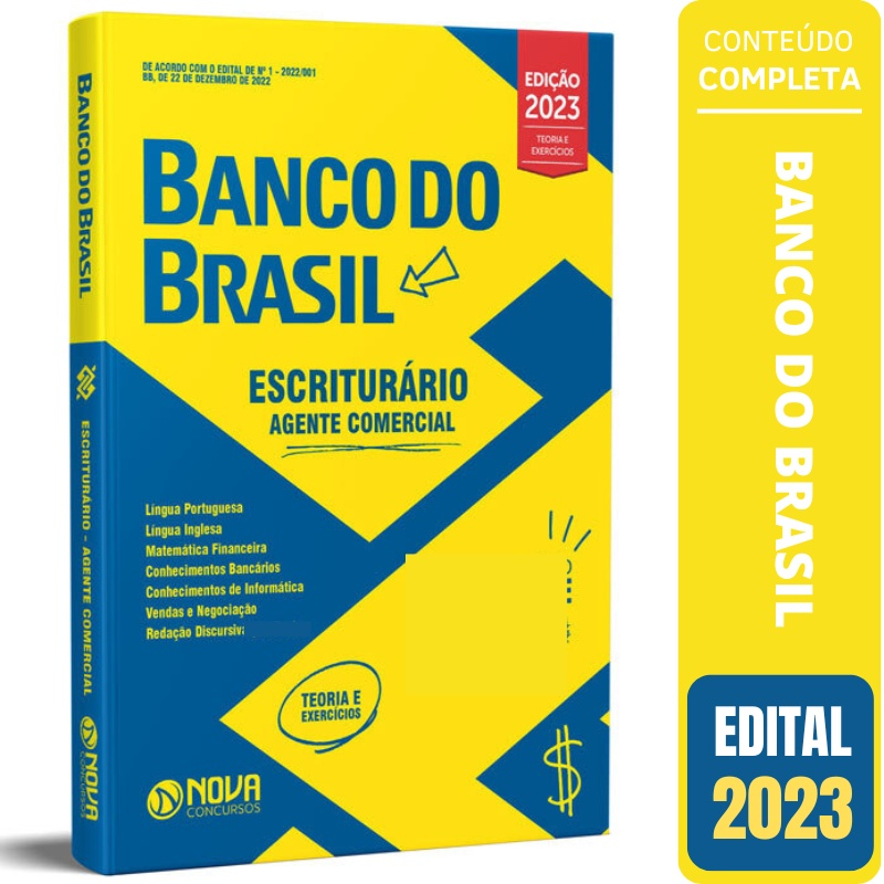 Apostila Banco do Brasil Escriturário Agente Comercial Submarino