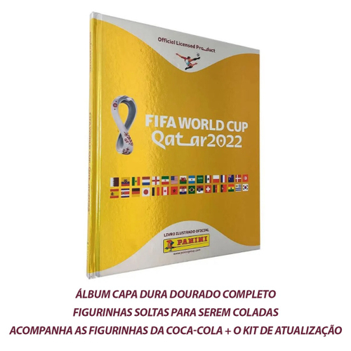 Álbum Completo Copa Do Mundo Fifa Qatar 2022 Capa Dura Dourado Submarino