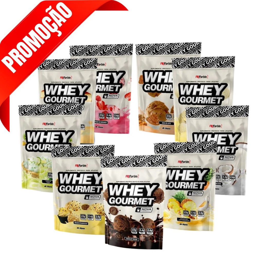 Whey Protein Gourmet Concentrado E Isolado Sabores G Fn Forbis