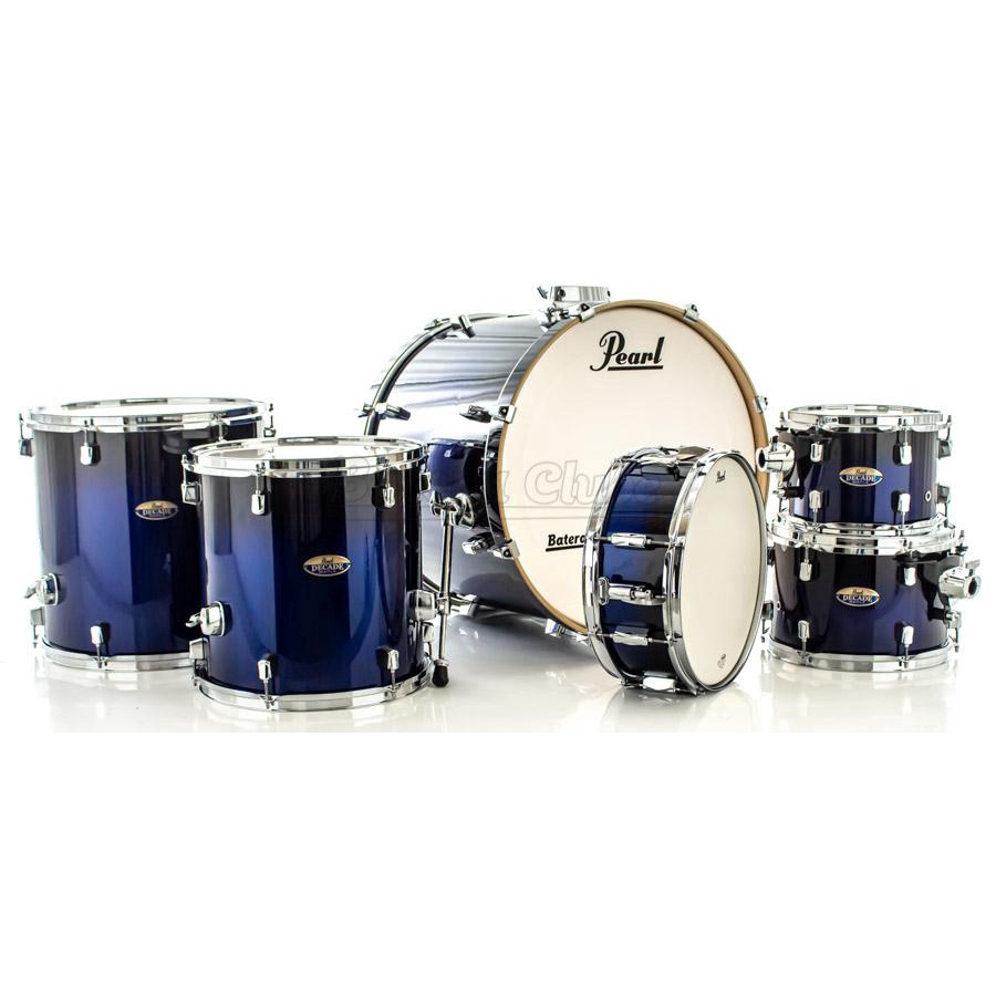 Bateria Pearl Decade Maple Kobalt Blue Lacquer 22 10 12 14 16 Caixa