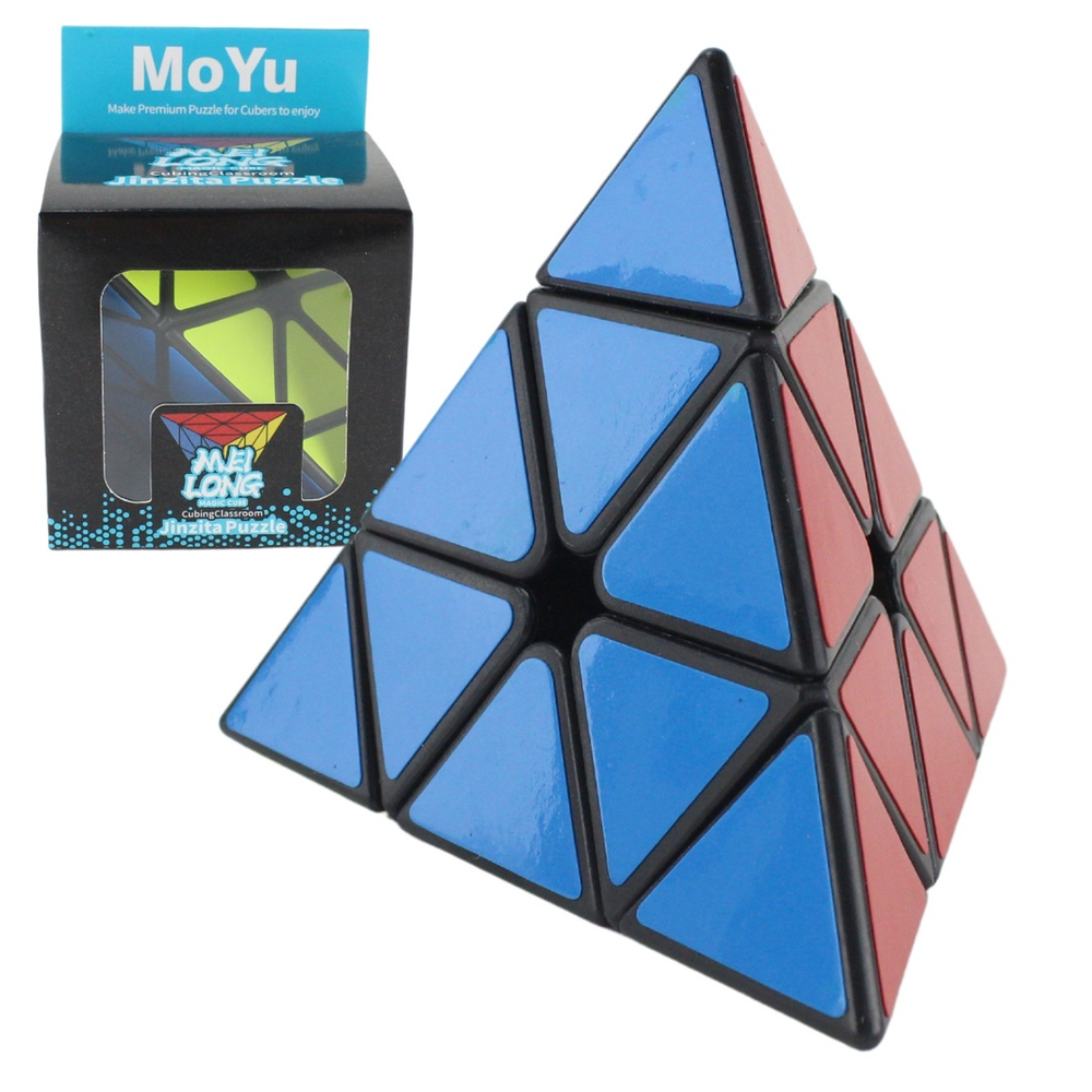 Cubo M Gico Profissional Pyraminx Pir Mide Preto Adesivado No Shoptime