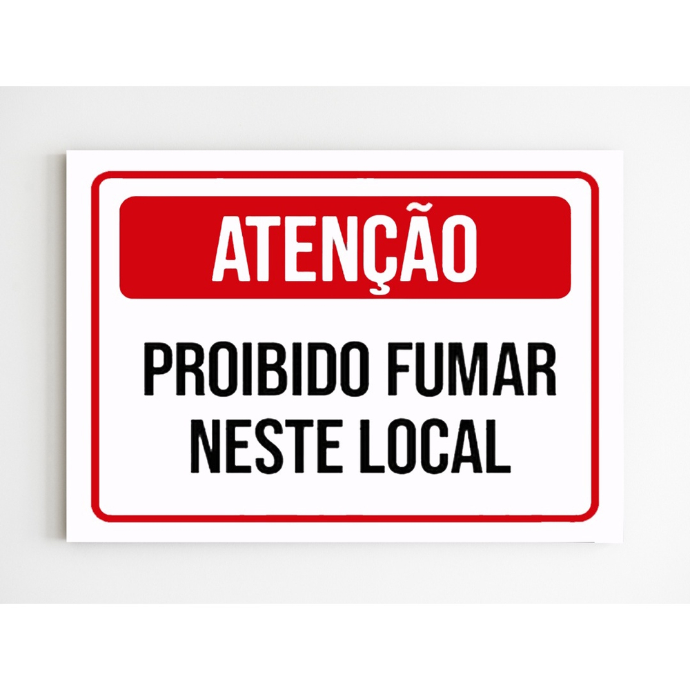 Kit Placas Sinaliza O Aten O Proibido Fumar Neste Local No Shoptime