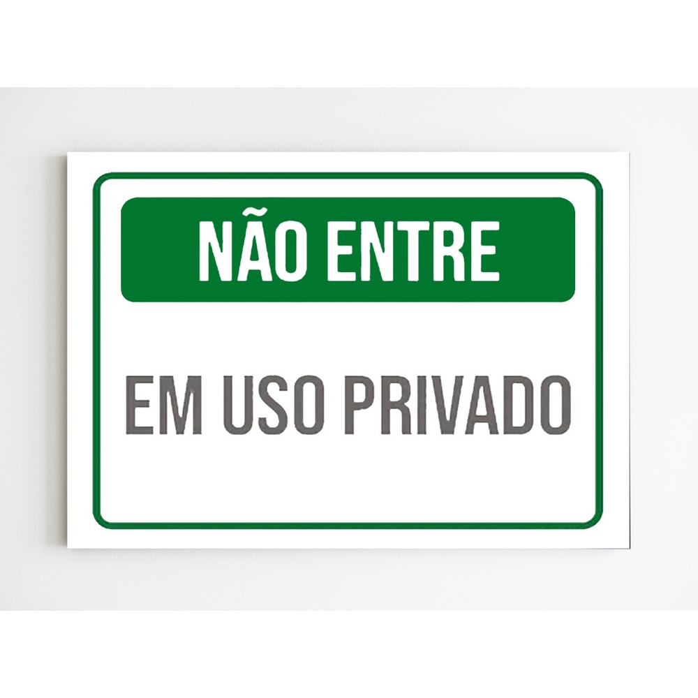 Kit Placas De Sinaliza O N O Entre Em Uso Privado Mdf No Shoptime