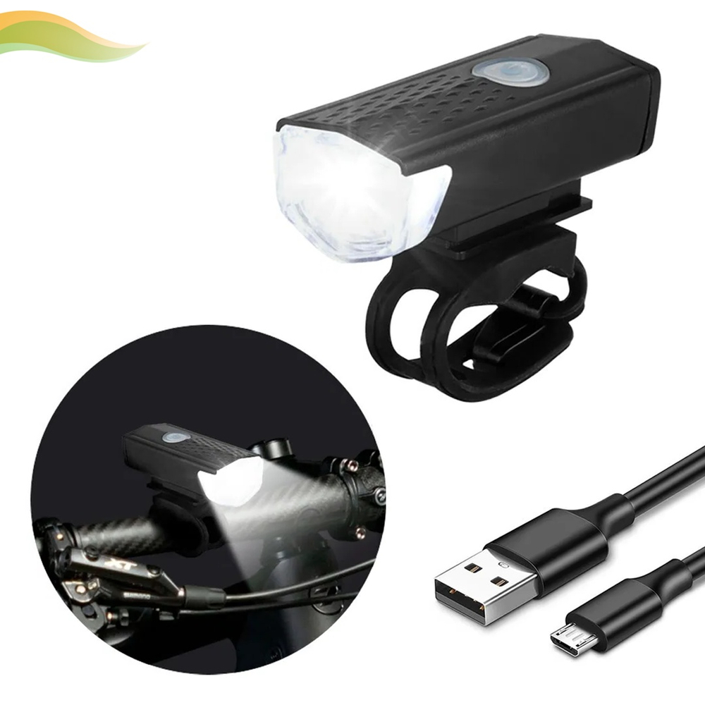 Farol Bike Recarregavel Usb Luz Led Modos De Ilumina O Seguran A