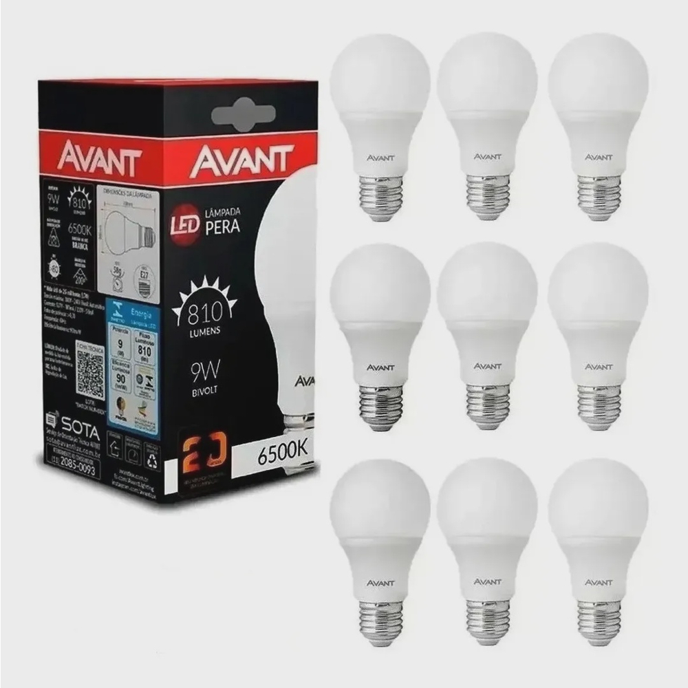 Kit Lampada Pera Led Bulbo W E Branco Frio K Submarino