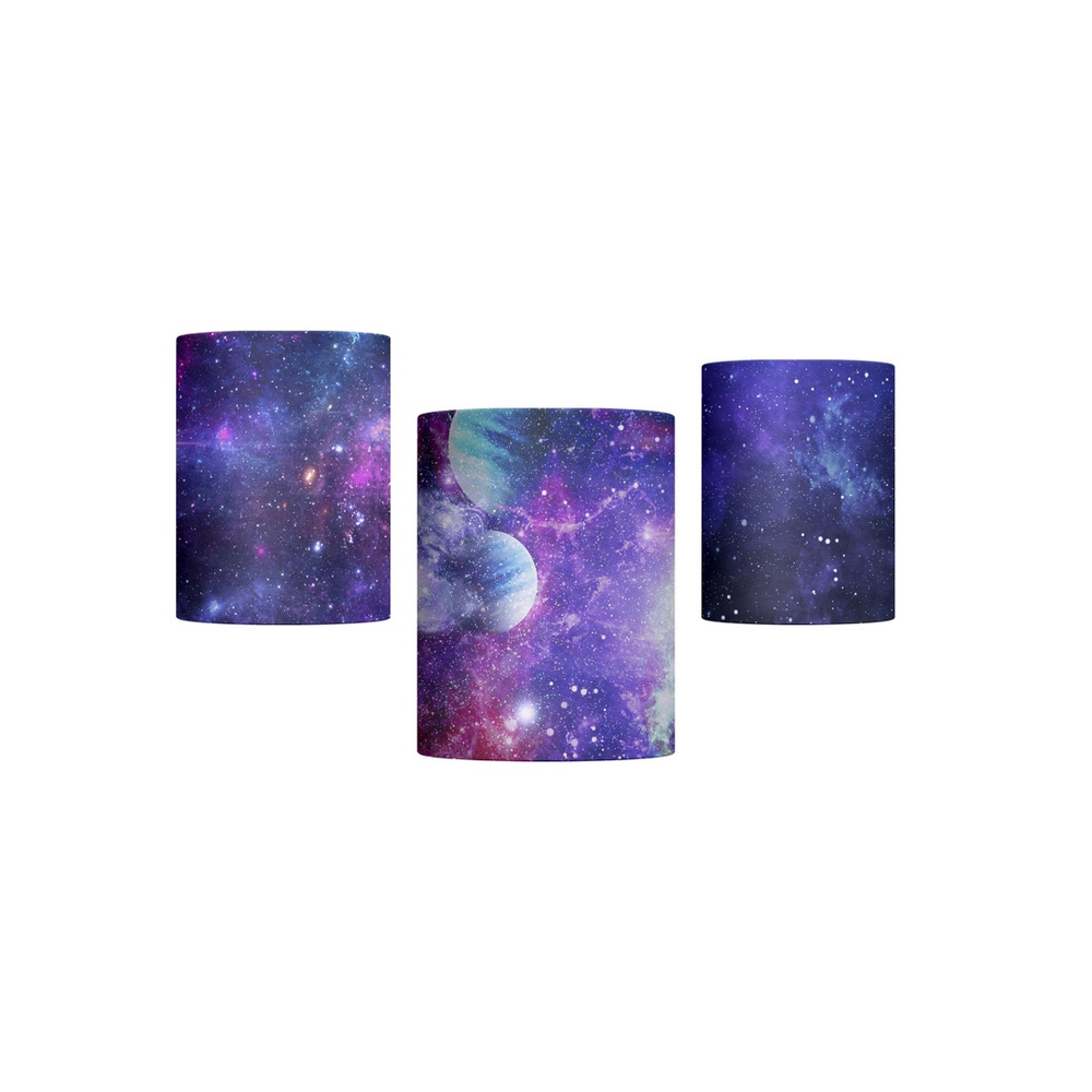 Trio Capas Cilindros Sublimado Galaxia Tecido Veste Fácil Submarino