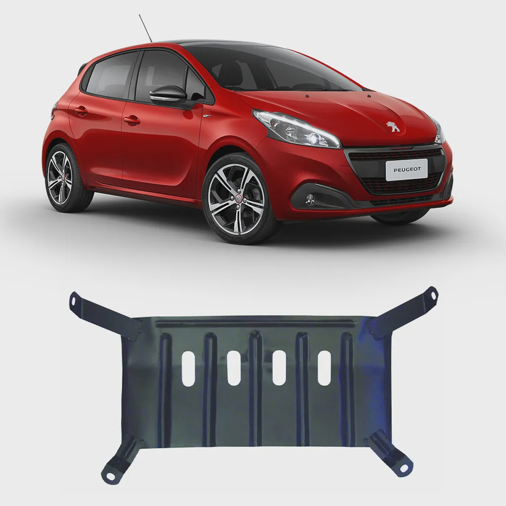 Protetor de Carter Peito de Aço Peugeot 208 2015 a 2019 Protetor de