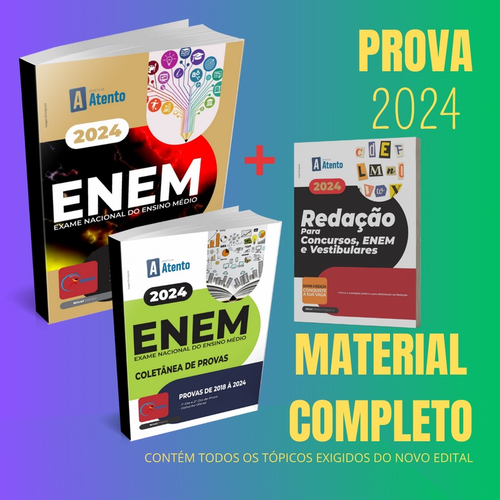 Apostila Enem Kit Completo Caderno De Provas Caderno De