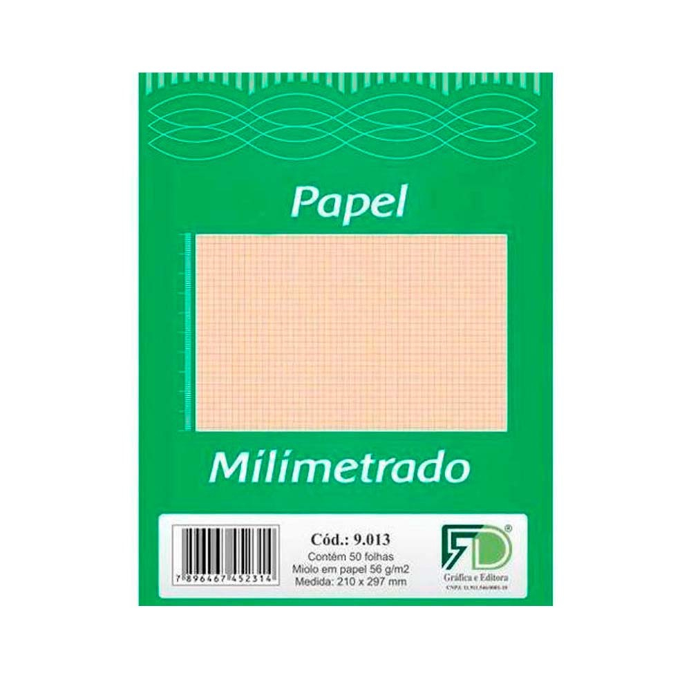 Papel Milimetrado A Bloco Folhas Fd Editora No Shoptime