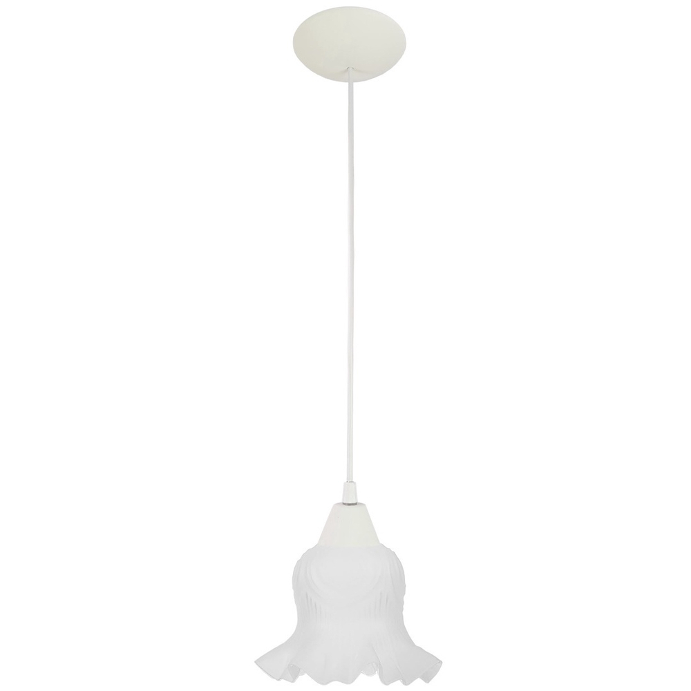 Pendente Branco Tulipa Caracol Fosca Art Pop No Shoptime