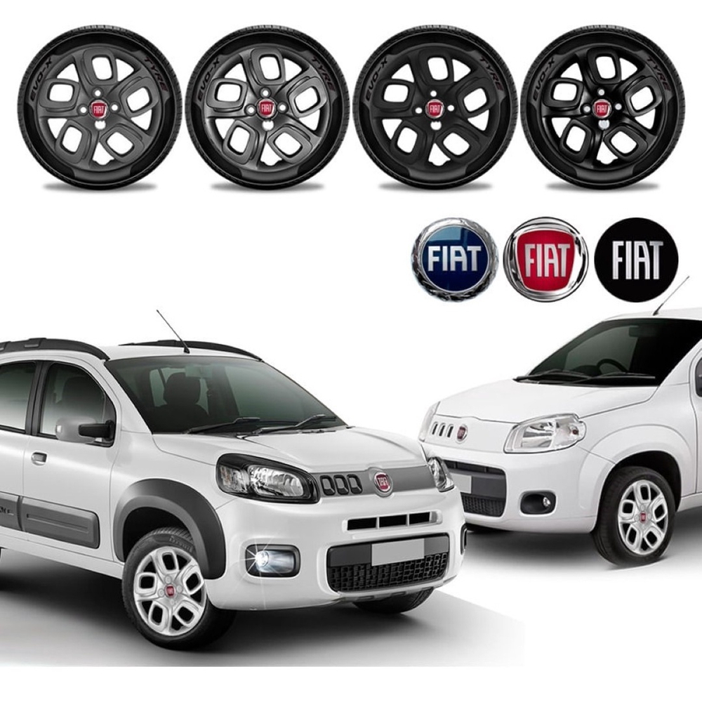 Jogo Calota Fiat Uno Way Vivace Fire Aro No Shoptime