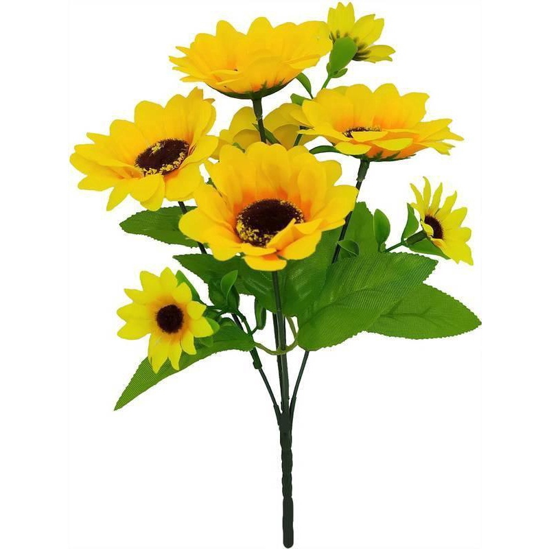 Buqu Mini Girassol C Flores Cm Artificiais Unidade No Shoptime