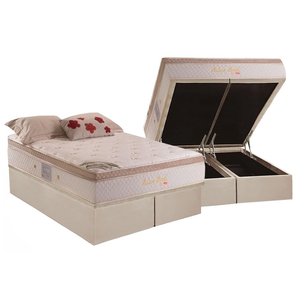 Cama Box Ba Queen Colch O Molas Ensacadas Herval Masterpocket Pallace