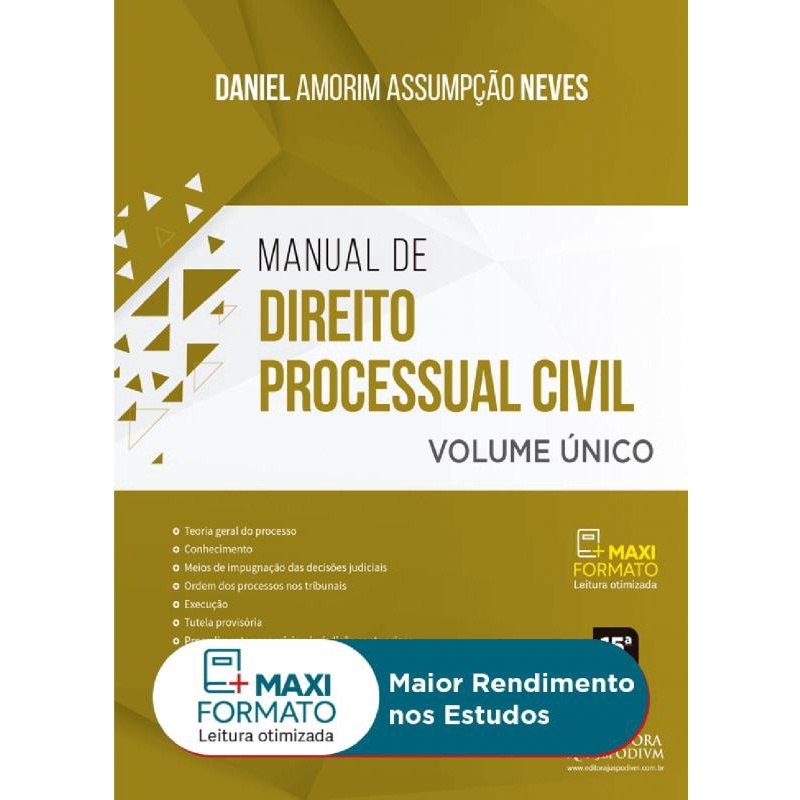 Manual De Direito Processual Civil Volume Único 15ª Edição 2023