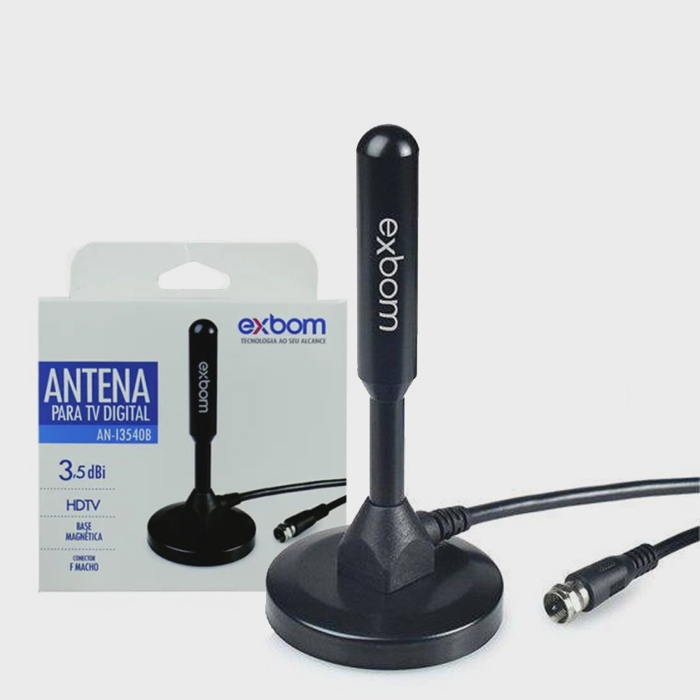 Antena Para Tv Digital Interna E Externa Hdtv Cabo Metros Exbom Em