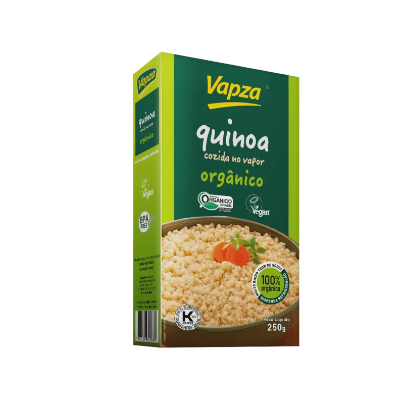 Quinoa cozida orgânica 250g Vapza no Shoptime