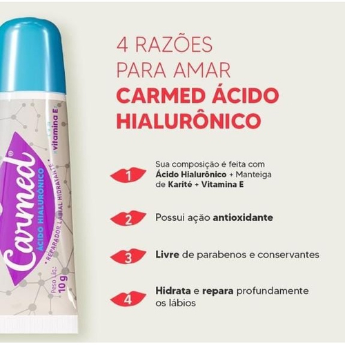 Kit Hidratante Labial Carmed Acido Hialur Nico Cimed Em Promo O Na