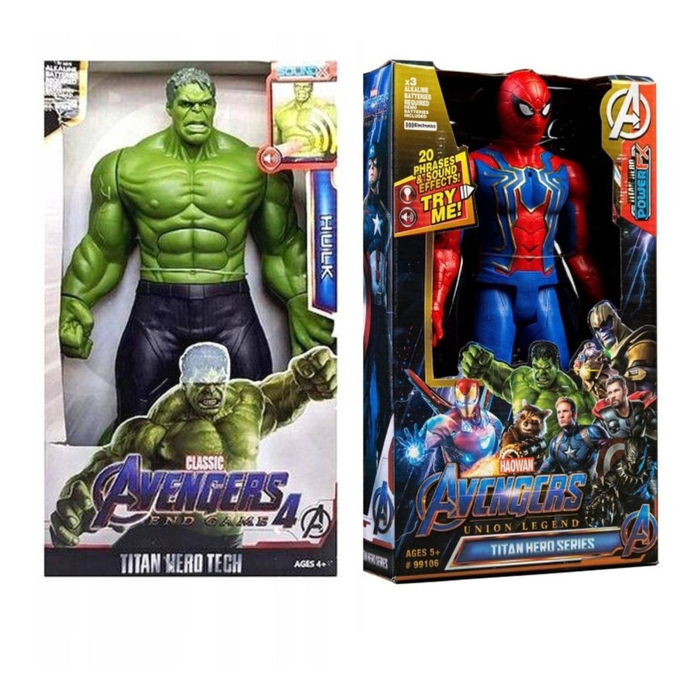 Kit Boneco Hulk E Homem Aranha Articulado Musical Luz Cm No Shoptime