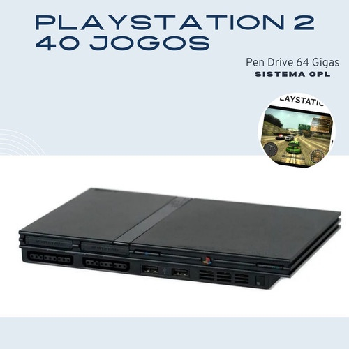 Playstation Video Game Slim Opl E Jogos No Pen Drive No Shoptime