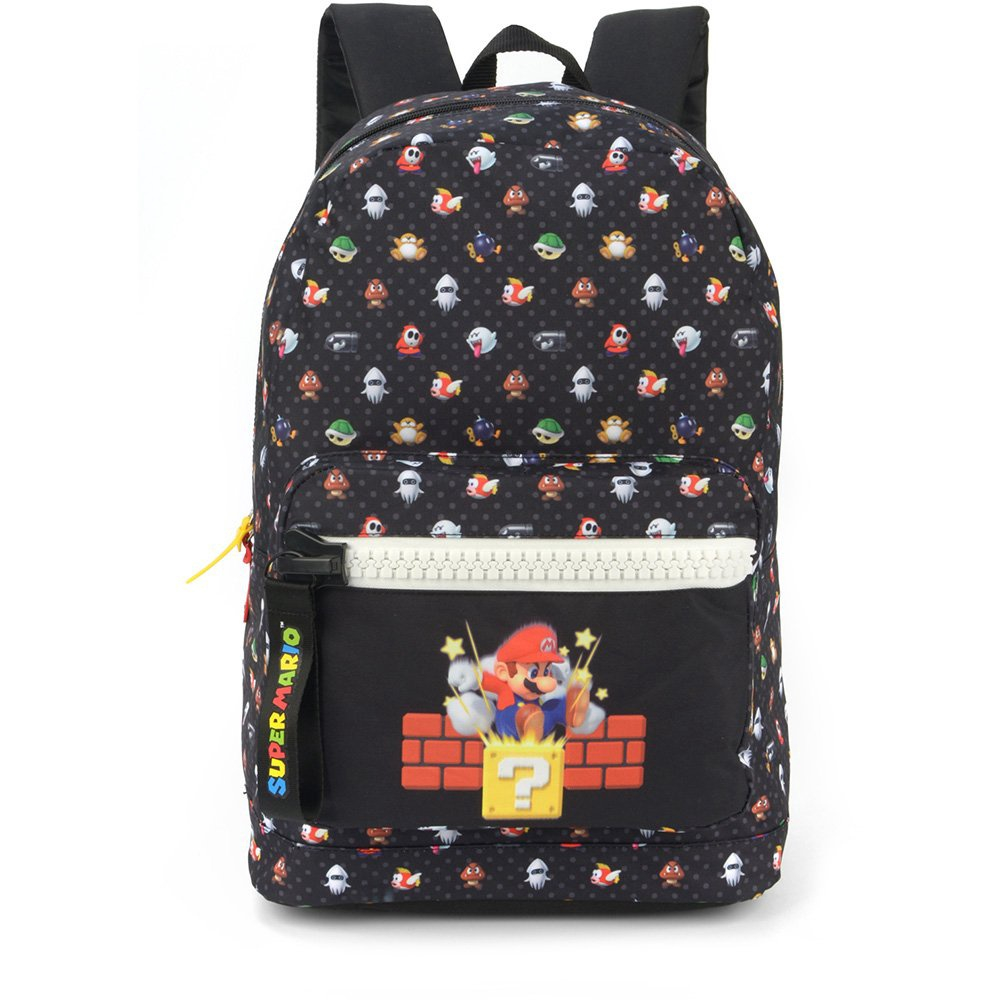 Mochila De Costas Escolar Juvenil Super Mario Bros Luxcel Em Promo O