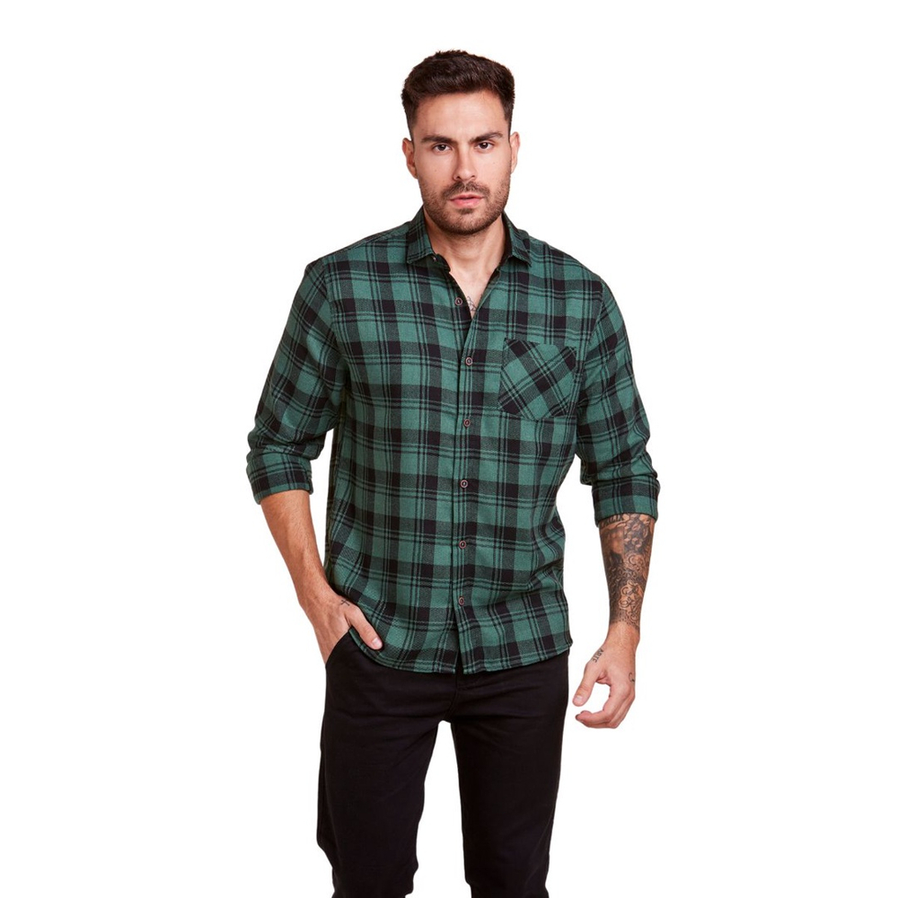 Camisa Xadrez Masculino Flanelado Manga Longa em Promoção na Americanas