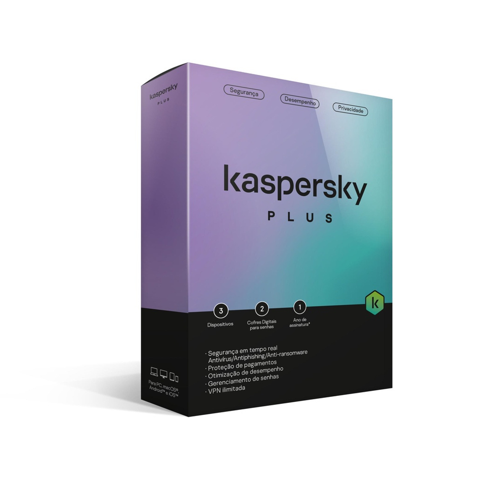 Kaspersky Antivírus Plus 3 Dispositivos 1 Ano no Shoptime