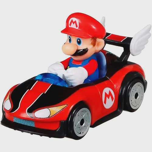 Carrinho Hot Wheels Mario Kart Mario Wild Wing GBG25 GRN17 Mattel Em