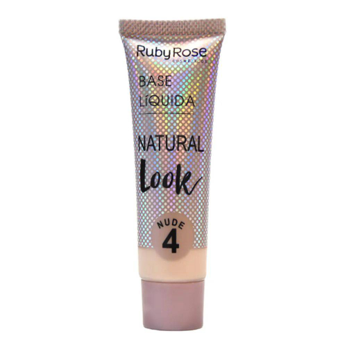 Base Líquida Ruby Rose Natural Look Nude 4 HB 8051 29ml em Promoção