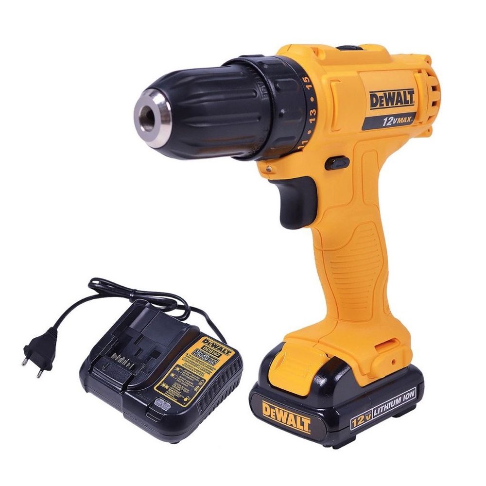 Parafusadeira Furadeira Dewalt 3 8 DCD700LC1 BR 01 Bateria 12V