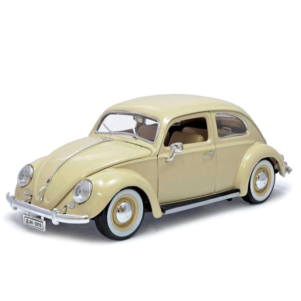 Miniatura Volkswagen Fusca Kafer 1955 Bege Bburago 1 18 Submarino