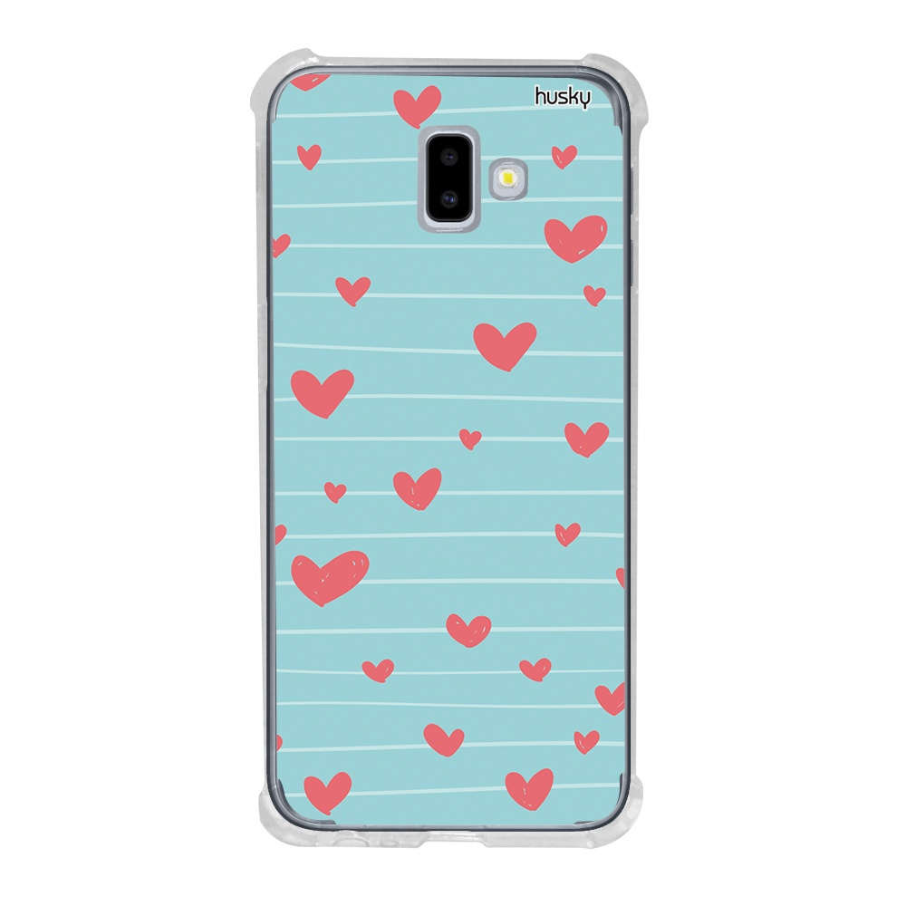 Capa Anti impacto Personalizada Para Galaxy J6 plus Corações