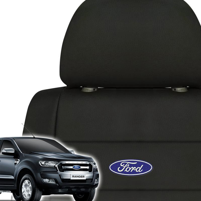 Capa Bancos Automotivo Couro Courvin Preto Ford Ranger Xlt No Shoptime