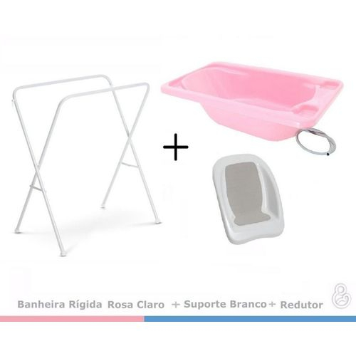 Banheira De Bebê Rosa Com Suporte E Assento - Galzerano Menor preço em Banheira De Bebê Rosa Com Suporte E Assento - Galzerano