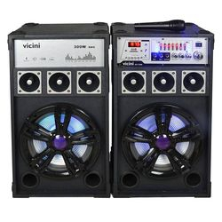 Caixa Acústica Vicini 300W RMS Com Bluetooth VC7300 Menor preço em Caixa Acústica Vicini 300W RMS Com Bluetooth VC7300